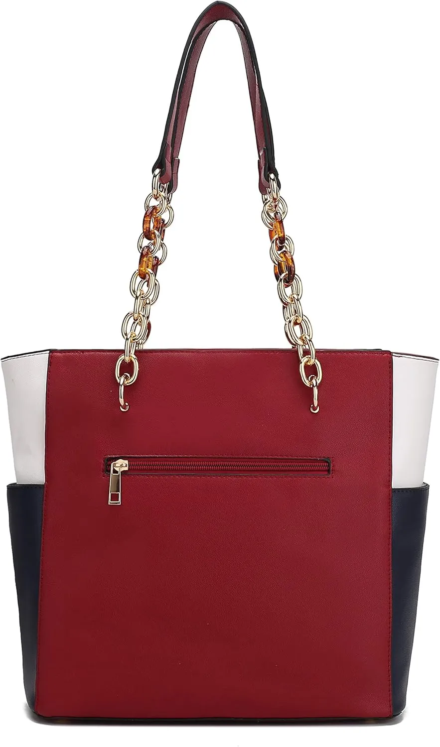 MKF 2-PC Set, Tote Bag for Women & Pouch Purse: PU Leather Handbag Pocketbook, Top-Handle Shoulder Strap