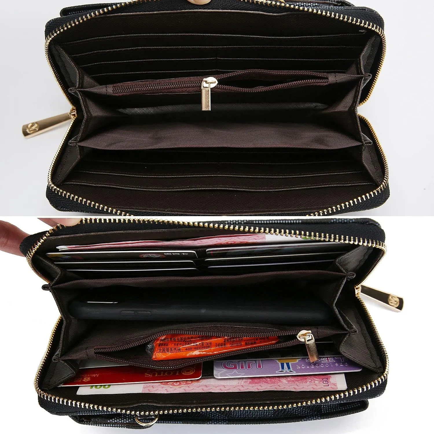 MKF CollectionCrossbody Cellphone Handbag for Women Wallet Purse – PU Leather Multi Pockets Clutch Bag, Wristlet Strap
