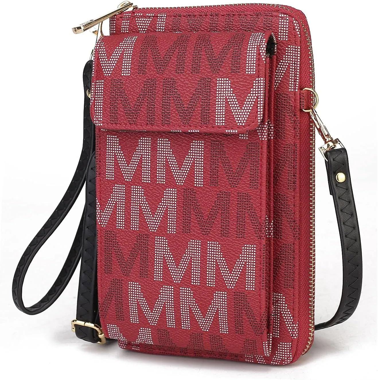 MKF CollectionCrossbody Cellphone Handbag for Women Wallet Purse – PU Leather Multi Pockets Clutch Bag, Wristlet Strap