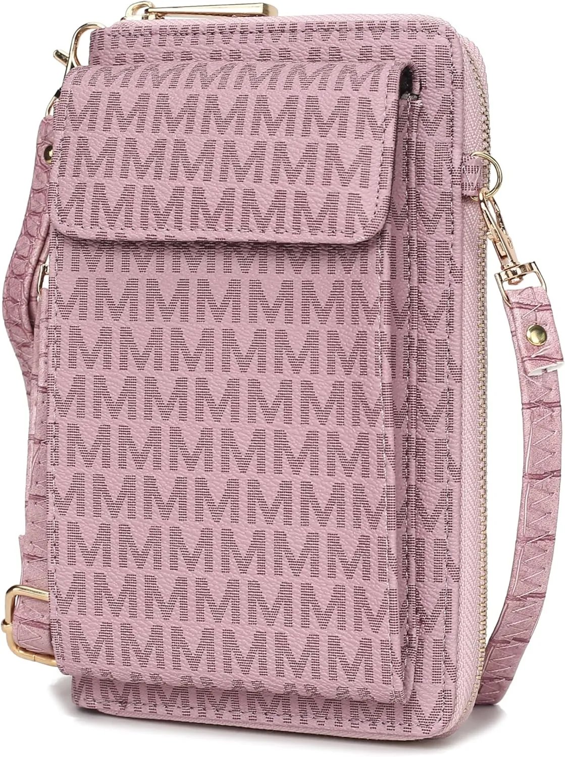 MKF CollectionCrossbody Cellphone Handbag for Women Wallet Purse – PU Leather Multi Pockets Clutch Bag, Wristlet Strap