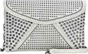 MMS Design Studio The Aryanna Crossbody, Studded Vegan Leather Crossbody Bag for Women, Detachable Crossbody Chain
