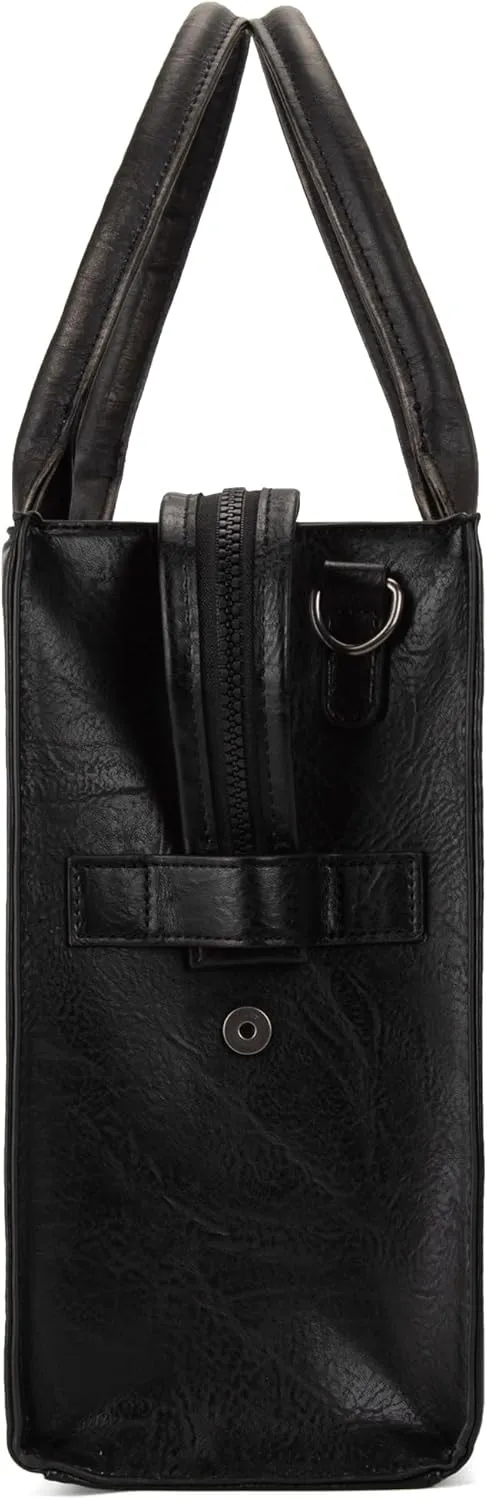 Montana West Wrangler Purse for Women Large Work Tote Bags with Strap Vintage Top-Handle Handbags