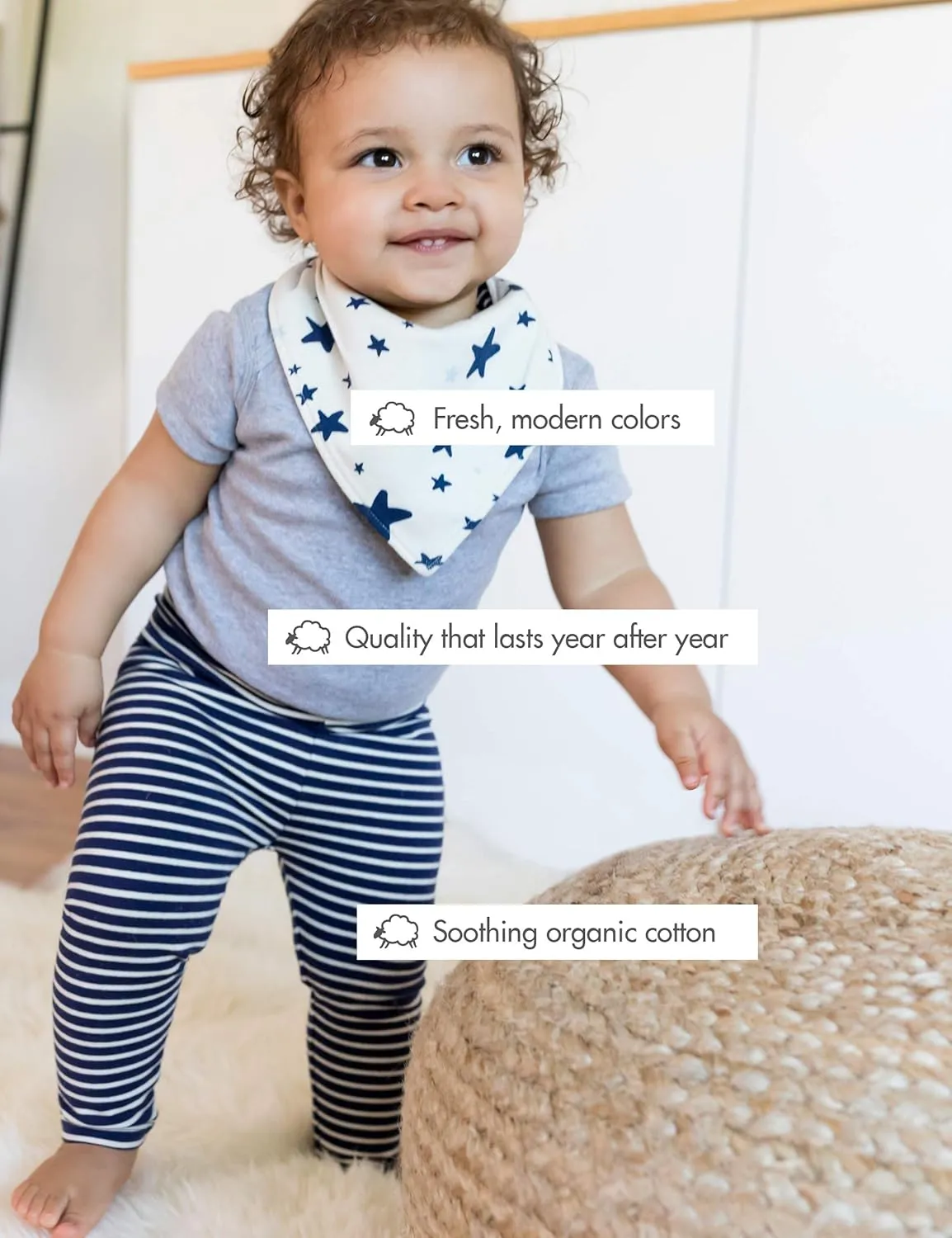Moon and Back Baby Girls' Organic Play Dress with Diaper Cover
