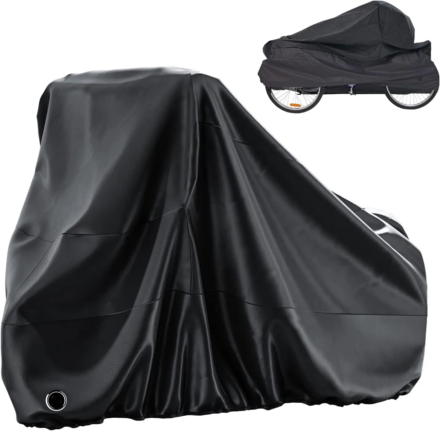 MOONCOOL Adult Tricycle Cover Trike Cover, 3 Wheeled Bicycle Bike Cover for Outdoor Storage Waterproof, Dust Wind Proof for Bikes