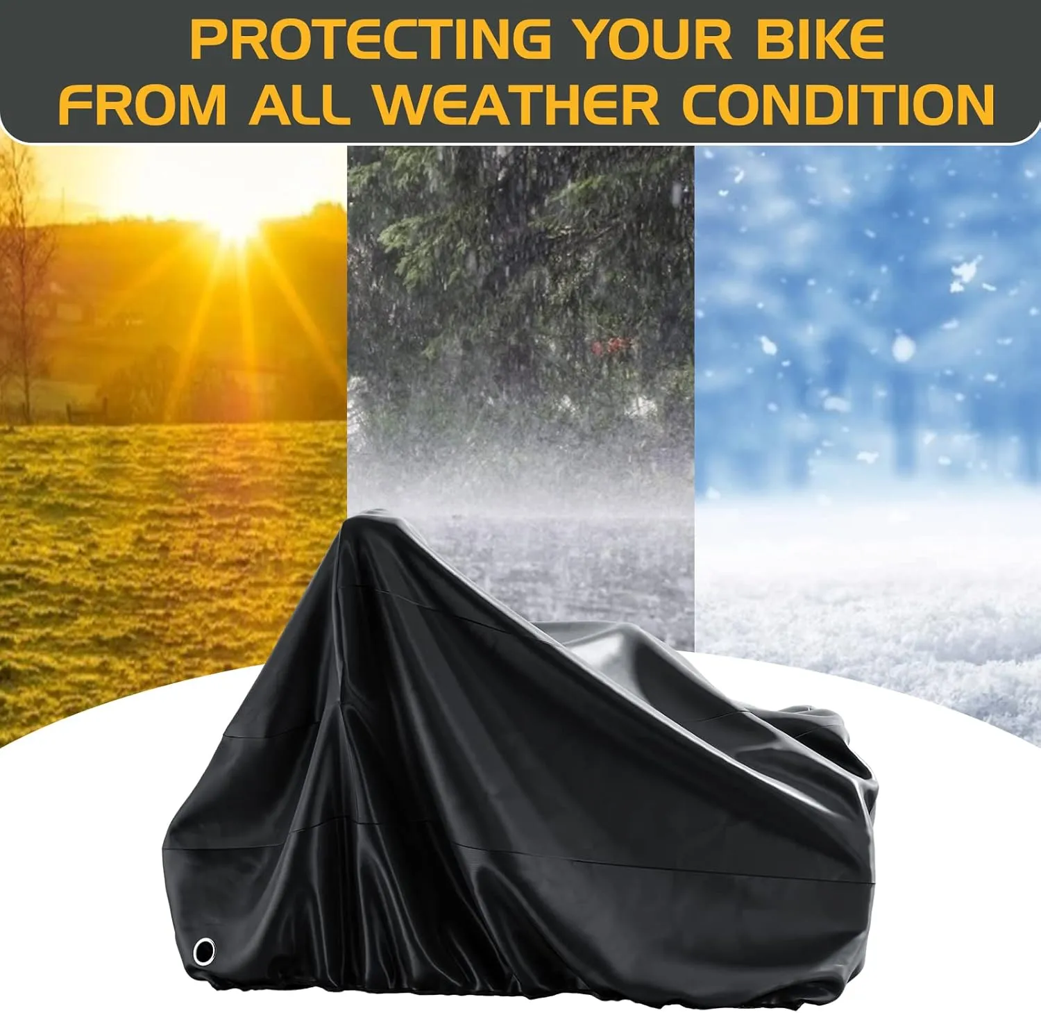 MOONCOOL Adult Tricycle Cover Trike Cover, 3 Wheeled Bicycle Bike Cover for Outdoor Storage Waterproof, Dust Wind Proof for Bikes