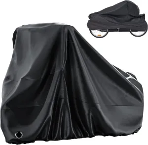 MOONCOOL Adult Tricycle Cover Trike Cover, 3 Wheeled Bicycle Bike Cover for Outdoor Storage Waterproof, Dust Wind Proof for Bikes