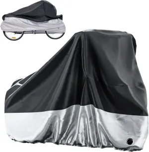 MOPHOTO Bike Cover Adult Tricycle Cover for Outdoor Bicycle Storage, Heavy Duty Waterproof Cover for Tricycle Trike Bikes