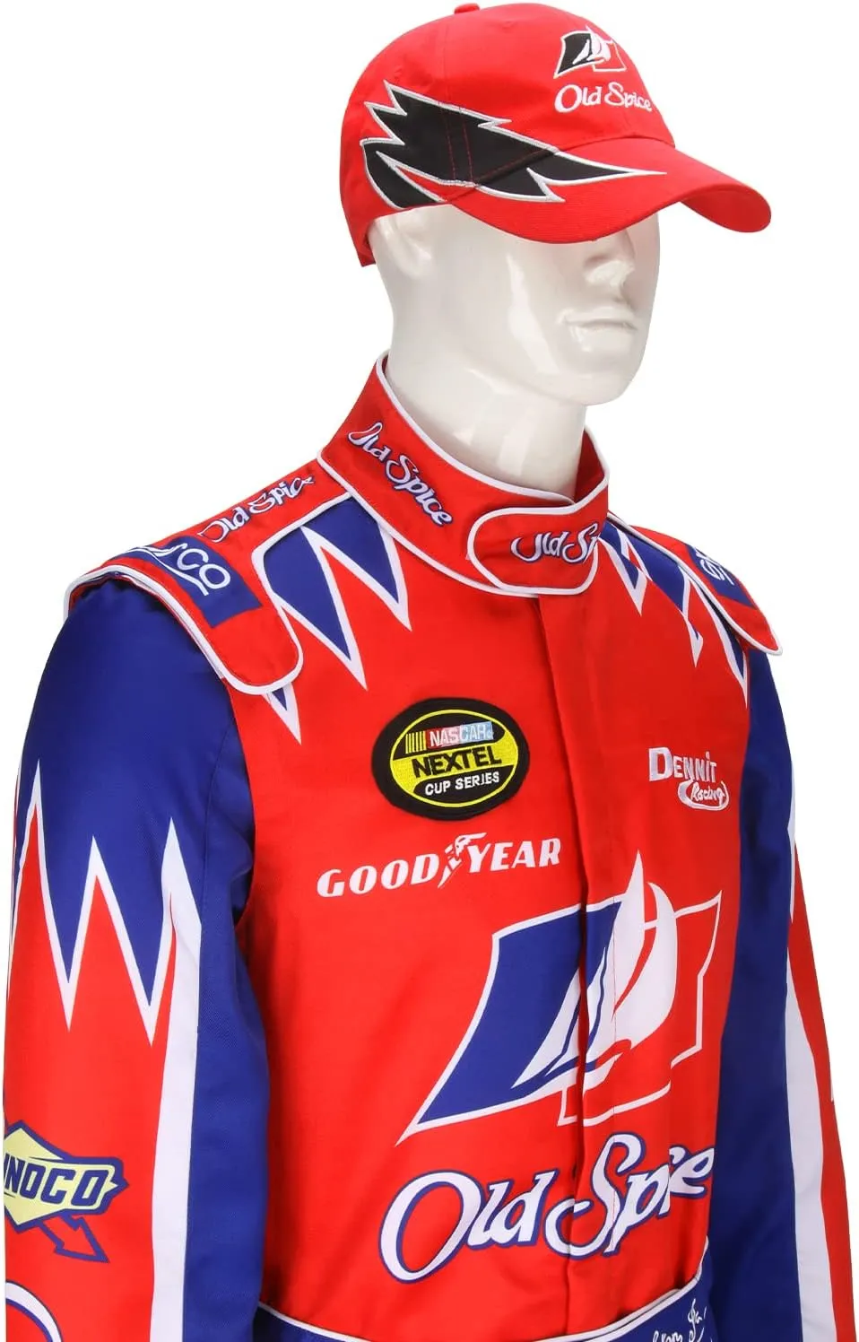 MORROWIND Ricky Bobby Racing Costume Jumpsuit Cap Hat Outfit Adult Men Talladega Nights Halloween Cosplay Party Full Suit Set