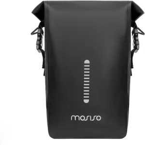 MOSISO Bike Front Fork Bag Waterproof 6L Bike Pannier Saddle Bicycle Fork Rack Bag, Bicycle Shoulder Pouch Cycling Accessories Pouch with Reflective Strips for Road Mountain Cycling, Black
