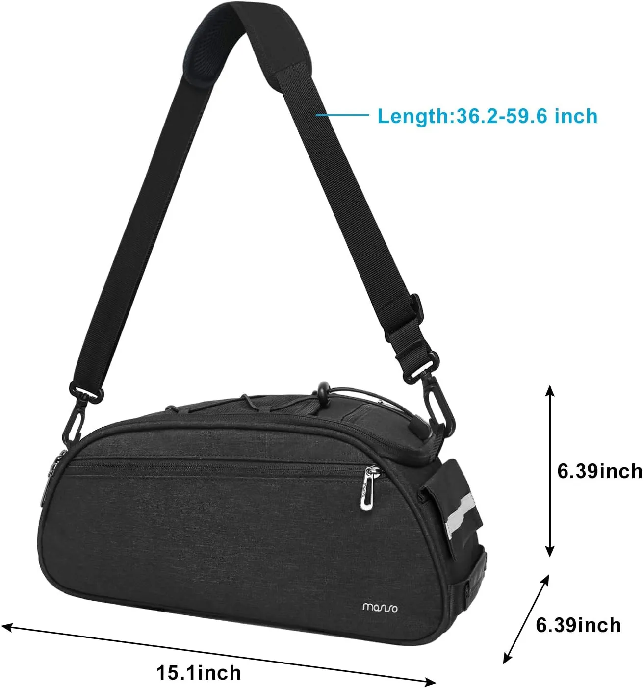 MOSISO Bike Rack Bag, Waterproof Bicycle Trunk Pannier Rear Seat Pouch Cycling Bike Carrier Backseat Storage Luggage Saddle Shoulder Bag