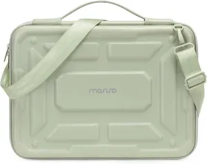MOSISO Laptop Shoulder Bag Compatible with MacBook Pro 14 inch 2025-2021 M4 M3 M2 M1 Pro/Max Chip, Waterproof Shockproof Carrying Case Bag, Antique Green