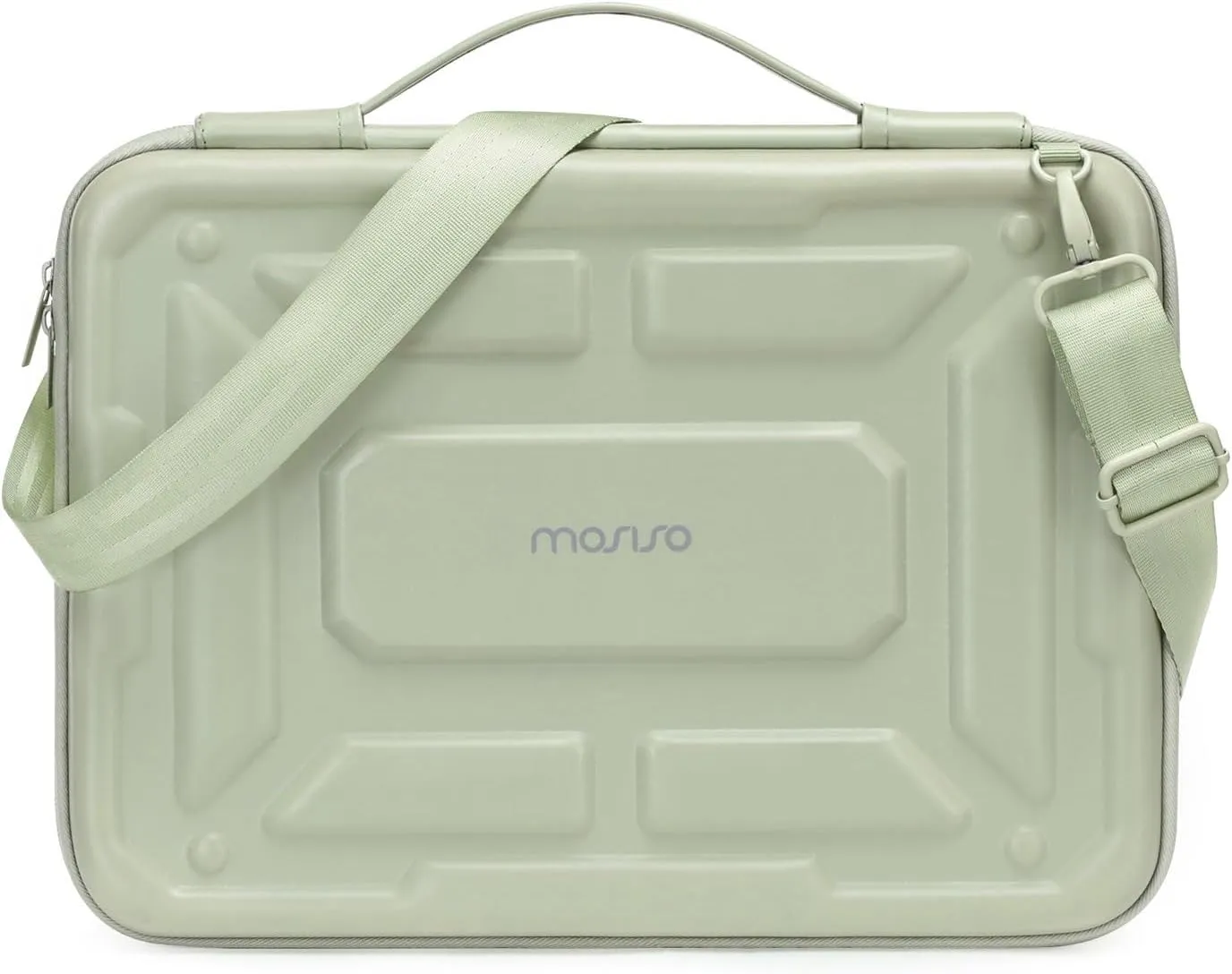 MOSISO Laptop Shoulder Bag Compatible with MacBook Pro 14 inch 2025-2021 M4 M3 M2 M1 Pro/Max Chip, Waterproof Shockproof Carrying Case Bag, Antique Green