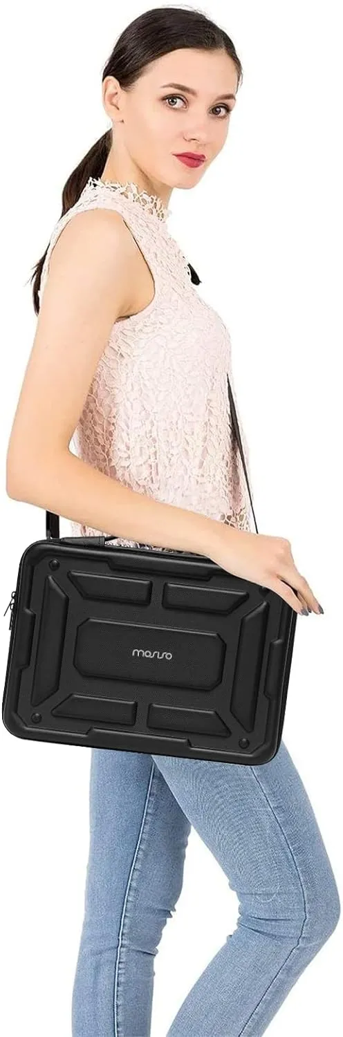 MOSISO Laptop Shoulder Bag Compatible with MacBook Pro 16 inch 2025-2021 M4 M3 M2 M1, Waterproof Shockproof Carrying Case Bag, Black