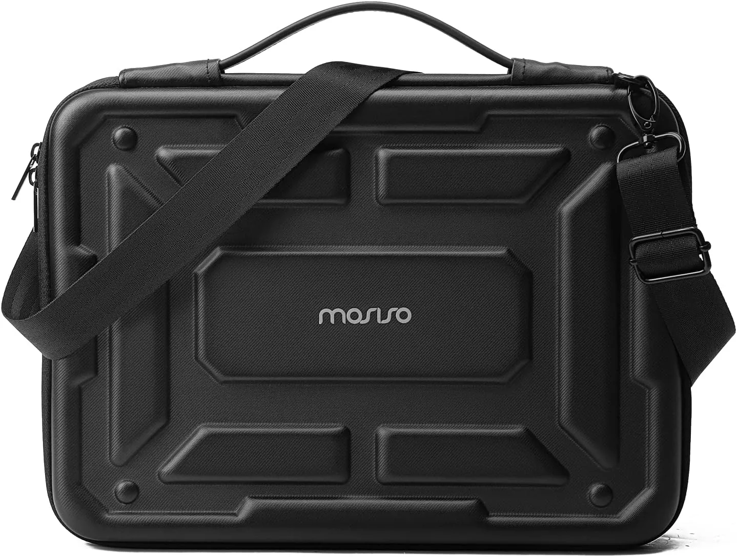 MOSISO Laptop Shoulder Bag Compatible with MacBook Pro 16 inch 2025-2021 M4 M3 M2 M1, Waterproof Shockproof Carrying Case Bag, Black