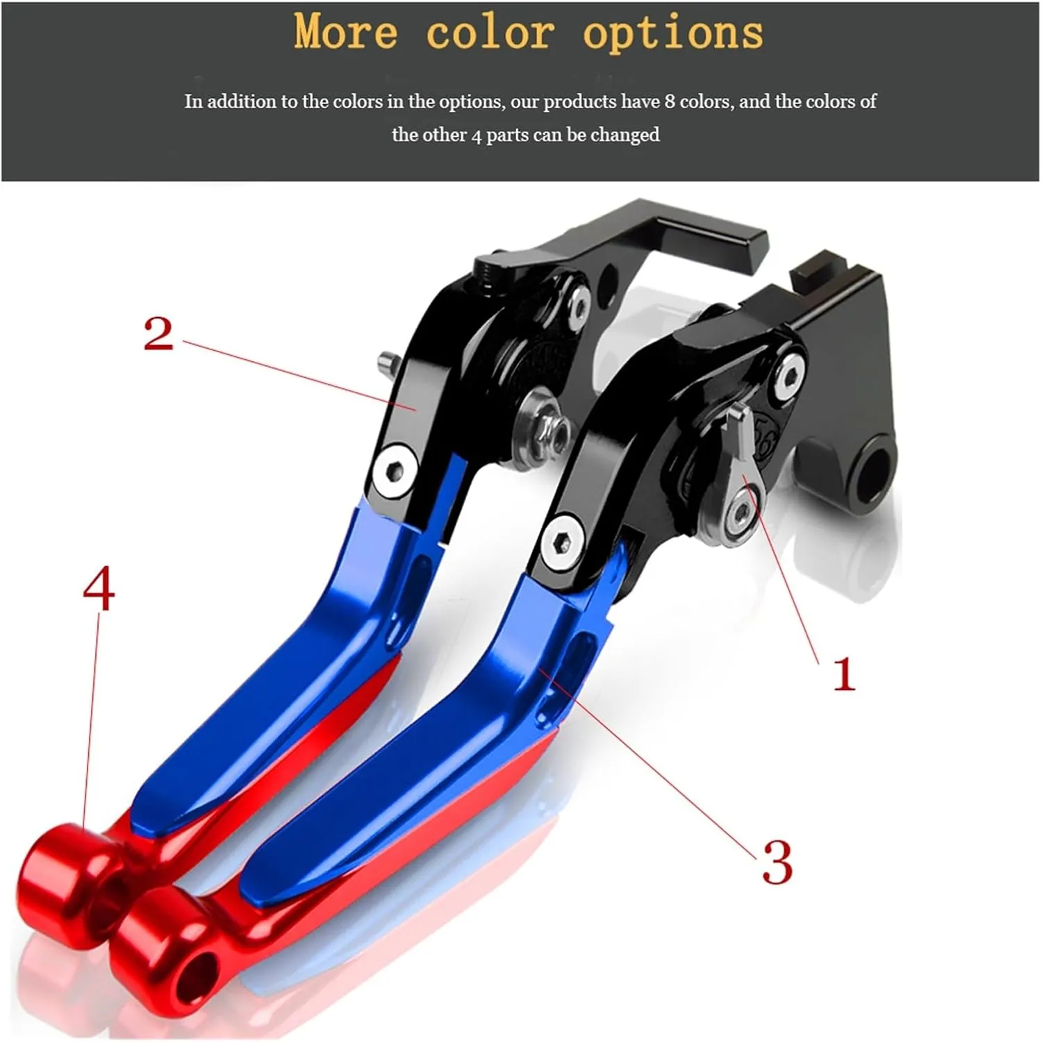 Motorbike Drum Brakes Motorcycle Handbrake Folding Extendable Adjustable Handle Clutch Brake Levers for MV Agusta Rivale 800 2013-2016 Reservoir Levers (Color : D)