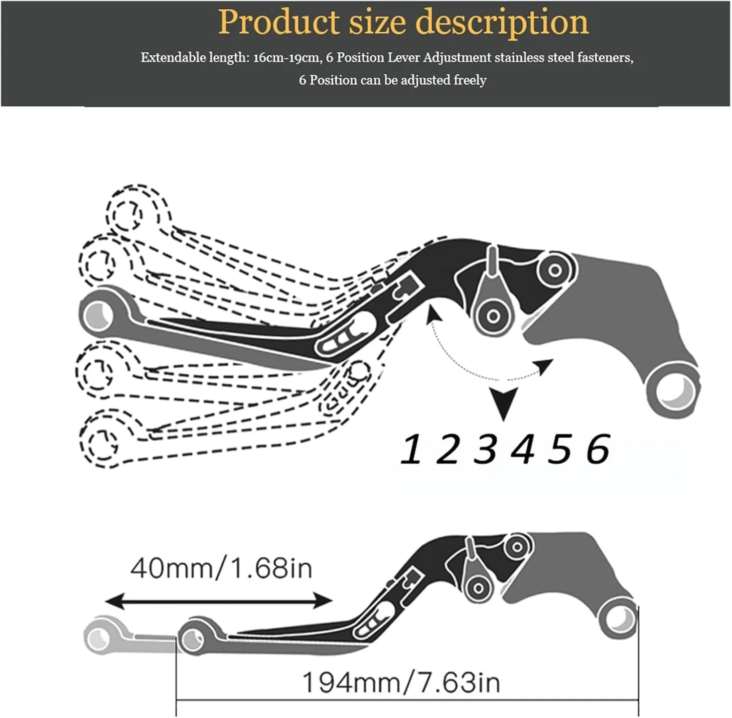 Motorbike Drum Brakes Motorcycle Handbrake Folding Extendable Adjustable Handle Clutch Brake Levers for MV Agusta Rivale 800 2013-2016 Reservoir Levers (Color : D)