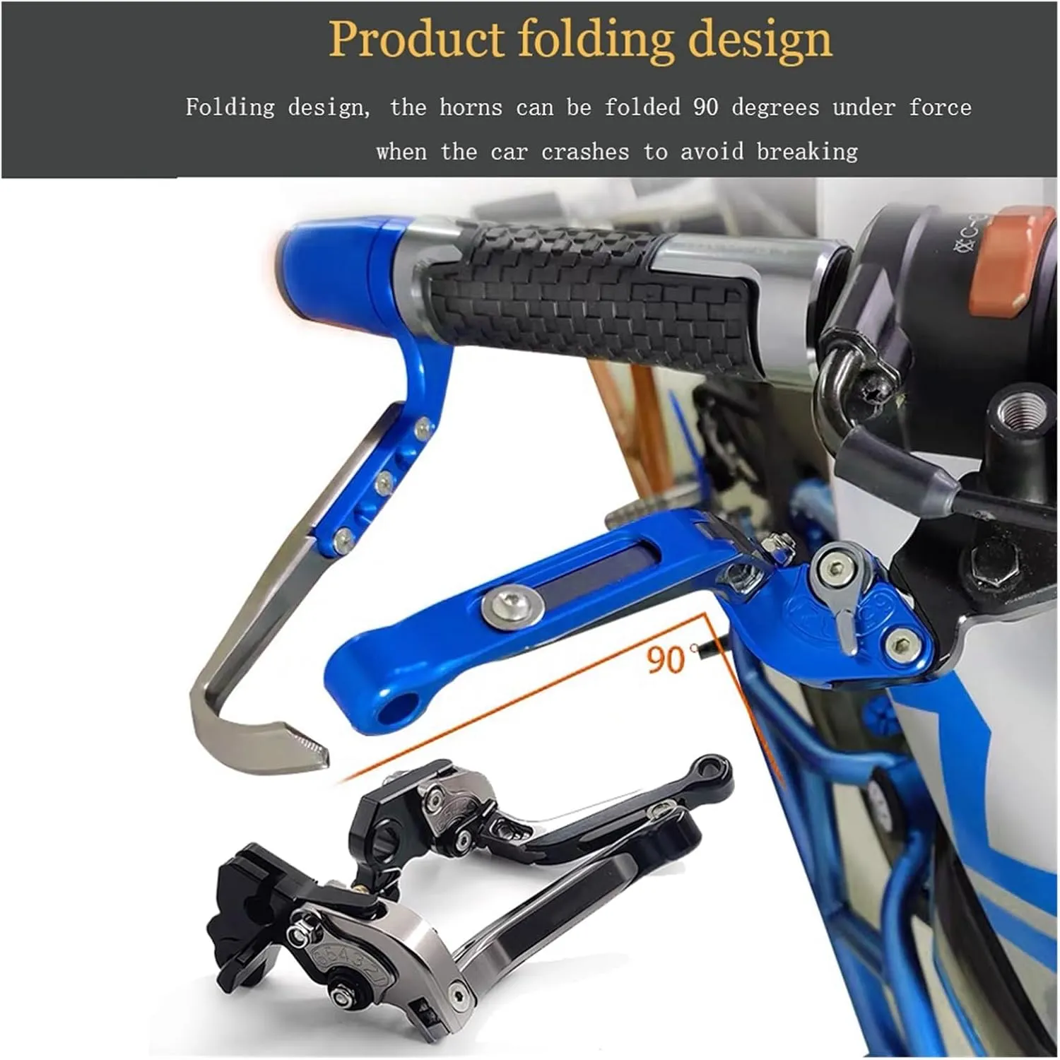 Motorbike Drum Brakes Motorcycle Handbrake Folding Extendable Adjustable Handle Clutch Brake Levers for MV Agusta Rivale 800 2013-2016 Reservoir Levers (Color : D)