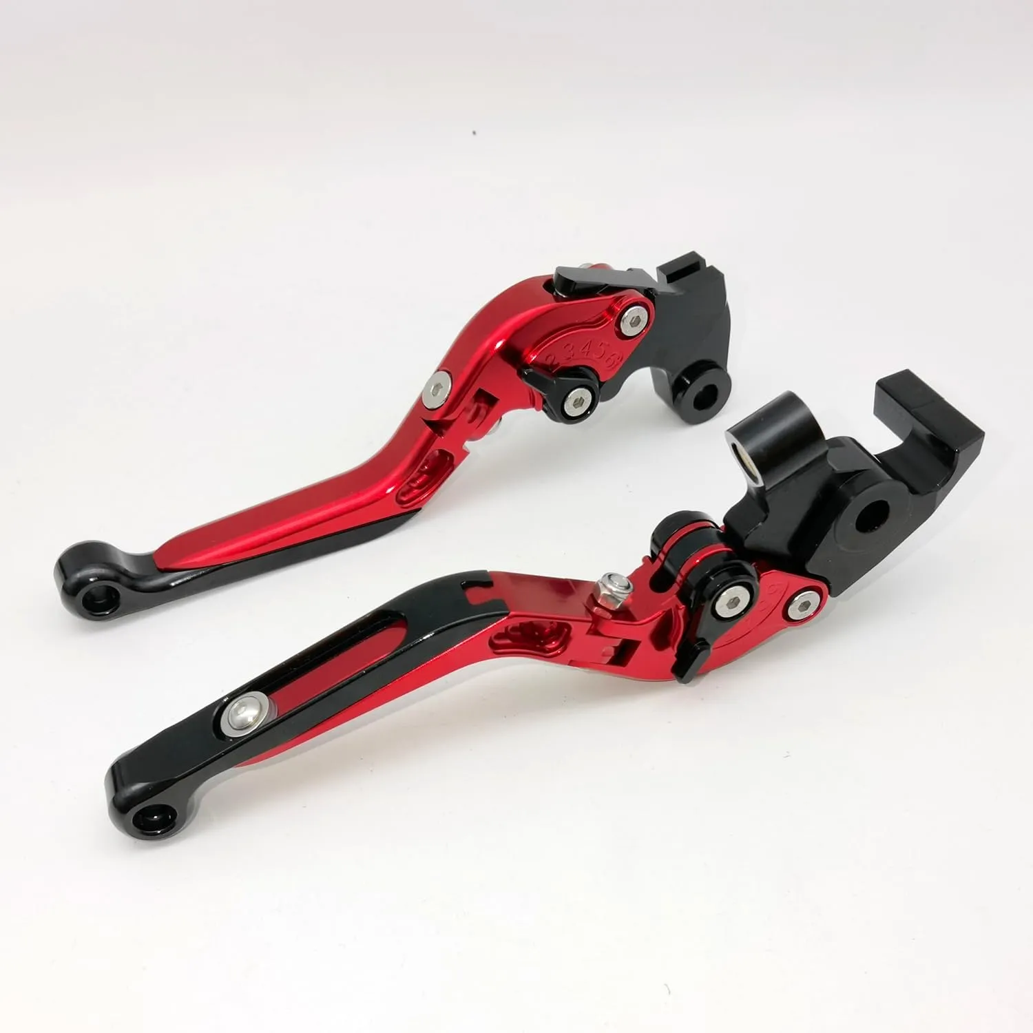 Motorcycle Brake Clutch Levers Set Compatible with KOVE 450RR Foldable Extendable Aluminum CNC Accessories (Black `Black)