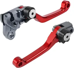 Motorcycle Brake/Fit for Honda 2003-2009 2012-2016 CRF150F CRF230F CRF 150F 230F Motorcycle Pivot Brake Lever Clutch Lever Handle Aluminum 2015 2014(Red)