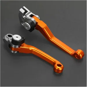Motorcycle Clutch Brake Levers, Clutch Brake Handle for hon&da XR400 XR 400 1996-2004 2003 2002 2001 2000 1999 1998 Pit Dirt Bike Motorcycle Pivot Clutch Brake Levers Handle Grips(RED)(Orange)