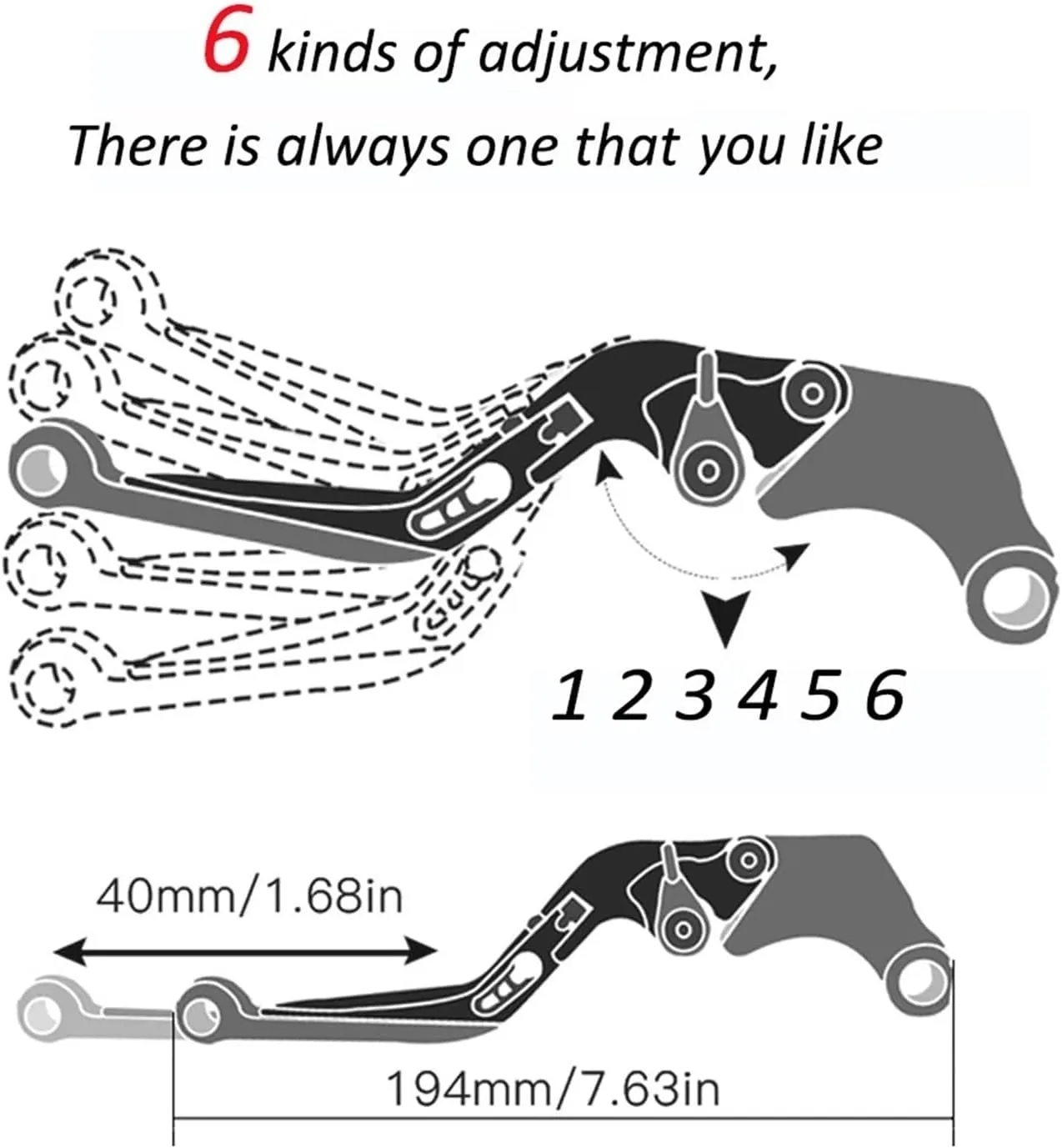 Motorcycle Clutch Brake Levers, Clutch Brake Handle for hon&da XR400 XR 400 1996-2004 2003 2002 2001 2000 1999 1998 Pit Dirt Bike Motorcycle Pivot Clutch Brake Levers Handle Grips(RED)(Orange)