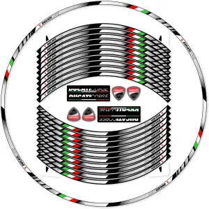 Motorcycle Reflective Rim Tapes Sticker Stripe for Ducati 659 696 750 796 797 821 1100 1200 S4 S2/899 1199 959 1299 V2 V4/848 1098 1198 EVO Wheel Decal Stickers 17 inch (Silver Grey)