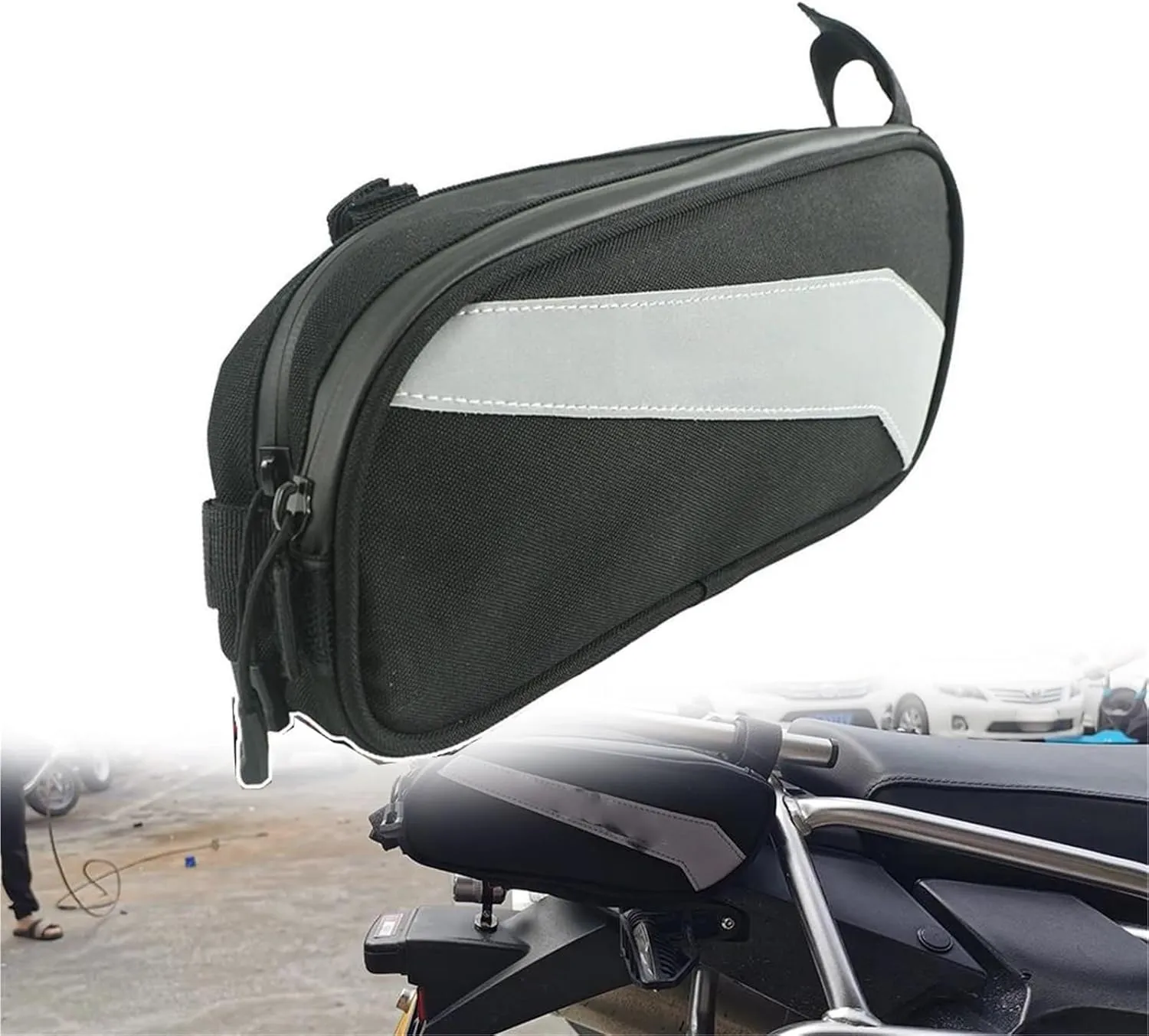 Motorcycle Saddlebag Tailbag Bumper Toolbag Storage Bag for Yam&aha XT1200Z Series(Left)