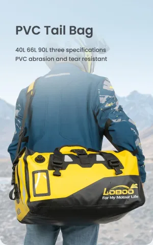 Motorcycle Travel Luggage Bag, Upgraded Edition Motorcycle Luggage Bag, Motorcycle Luggage Bag, Skiing, Hiking, Camping, Rowing, Cycling, Fishing, Outdoor Luggage Bag(Black, 90L)