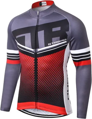 MR Strgao Men's Cycling Winter Thermal Jacket Windproof Long Sleeves Bike Jersey Bicycle Coat