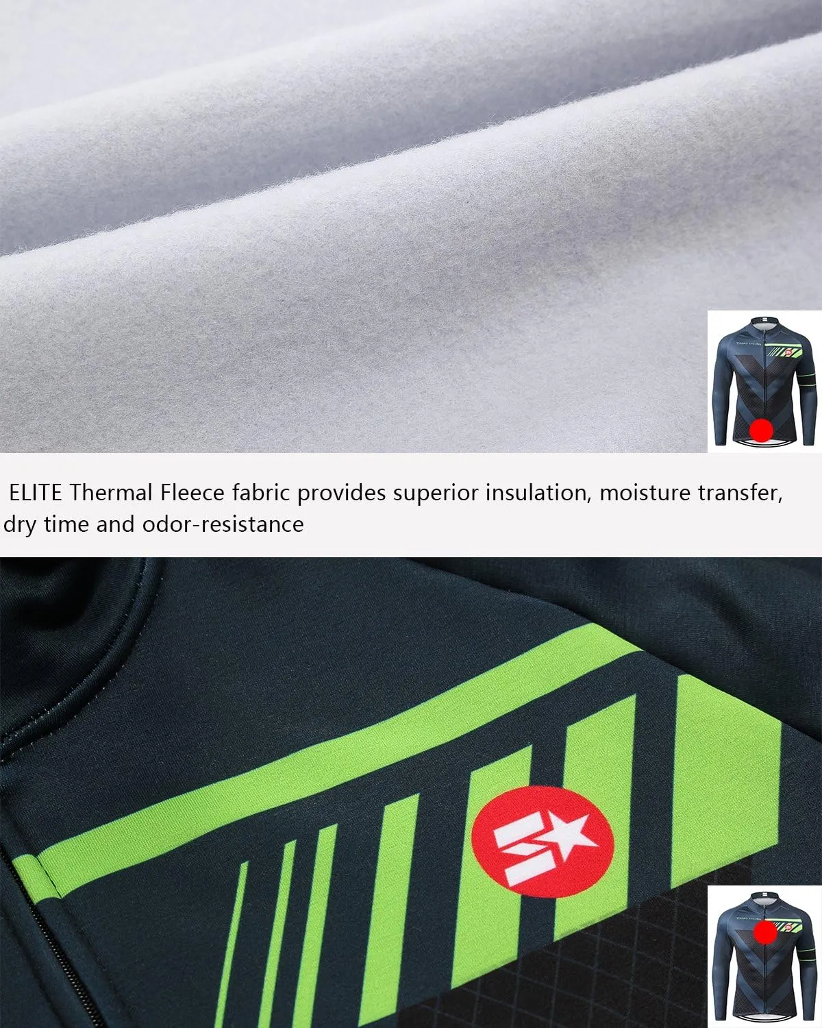 MR Strgao Men's Cycling Winter Thermal Jacket Windproof Long Sleeves Bike Jersey Bicycle Coat