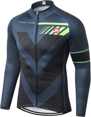MR Strgao Men's Cycling Winter Thermal Jacket Windproof Long Sleeves Bike Jersey Bicycle Coat