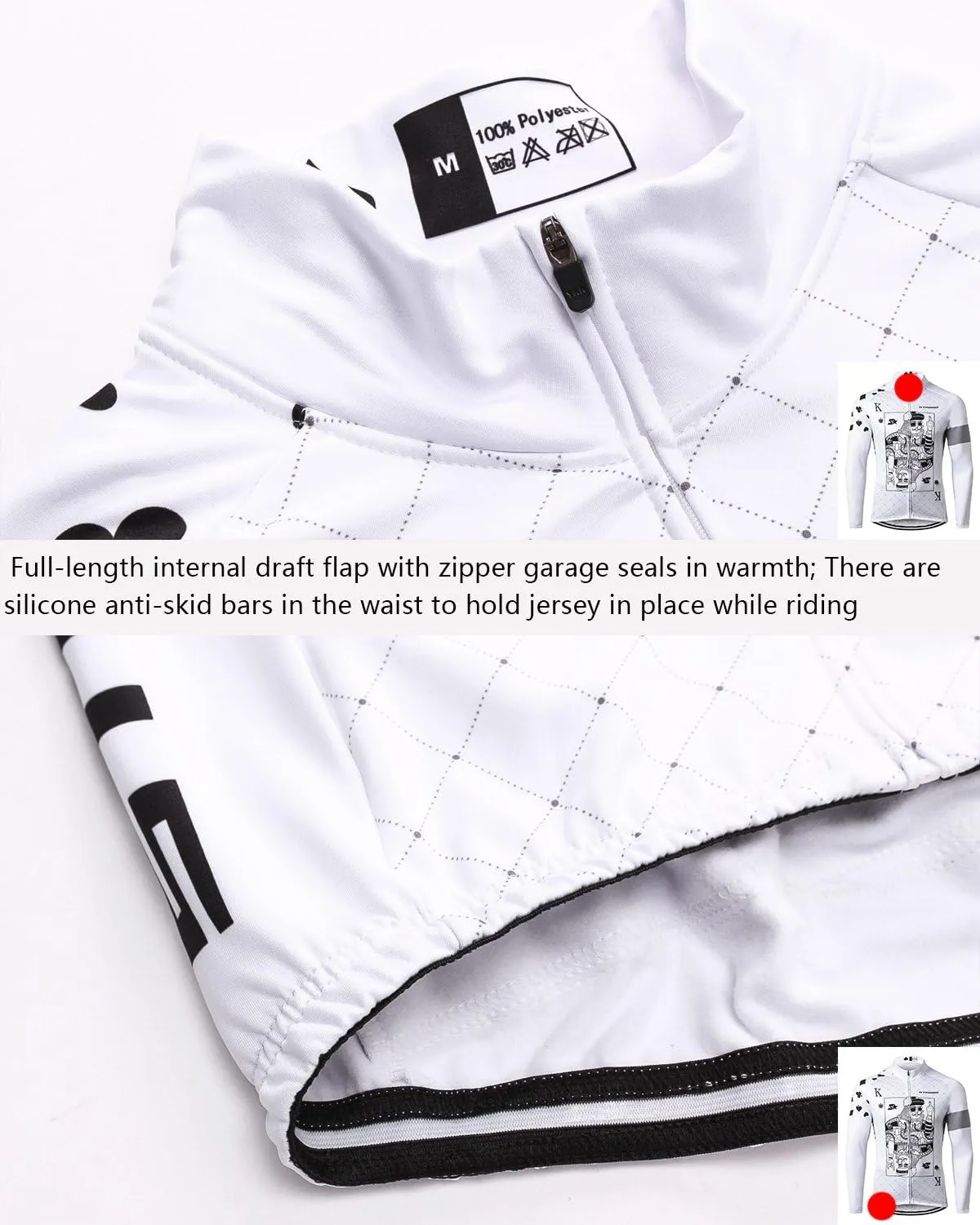 MR Strgao Men's Cycling Winter Thermal Jacket Windproof Long Sleeves Bike Jersey Bicycle Coat