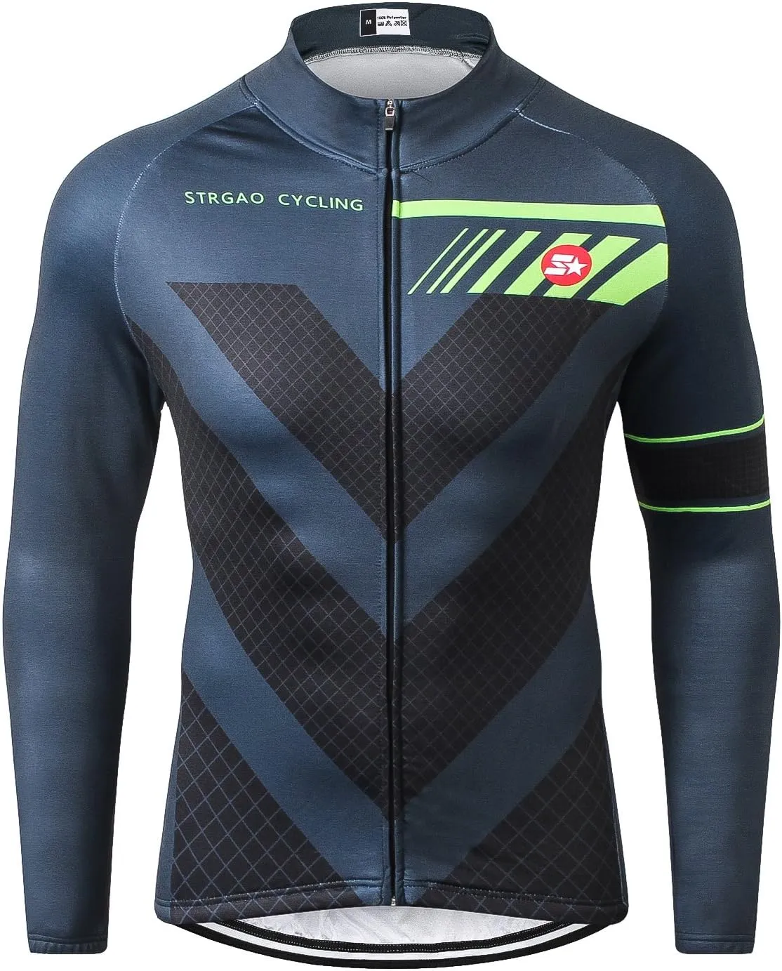 MR Strgao Men's Cycling Winter Thermal Jacket Windproof Long Sleeves Bike Jersey Bicycle Coat