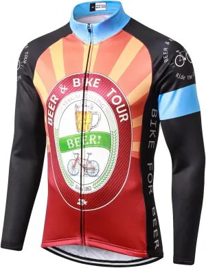 MR Strgao Men's Cycling Winter Thermal Jacket Windproof Long Sleeves Bike Jersey Bicycle Coat