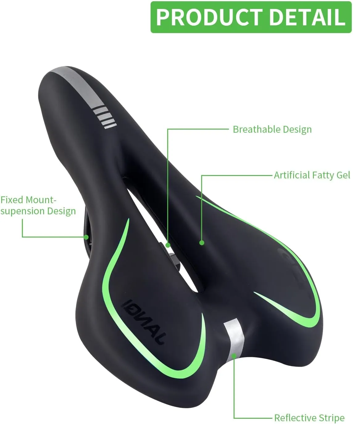 MSDADA Gel Bike Seat Bicycle Saddle for Men & Women, Waterproof Bicycle Seat Comfortable Soft Cushion