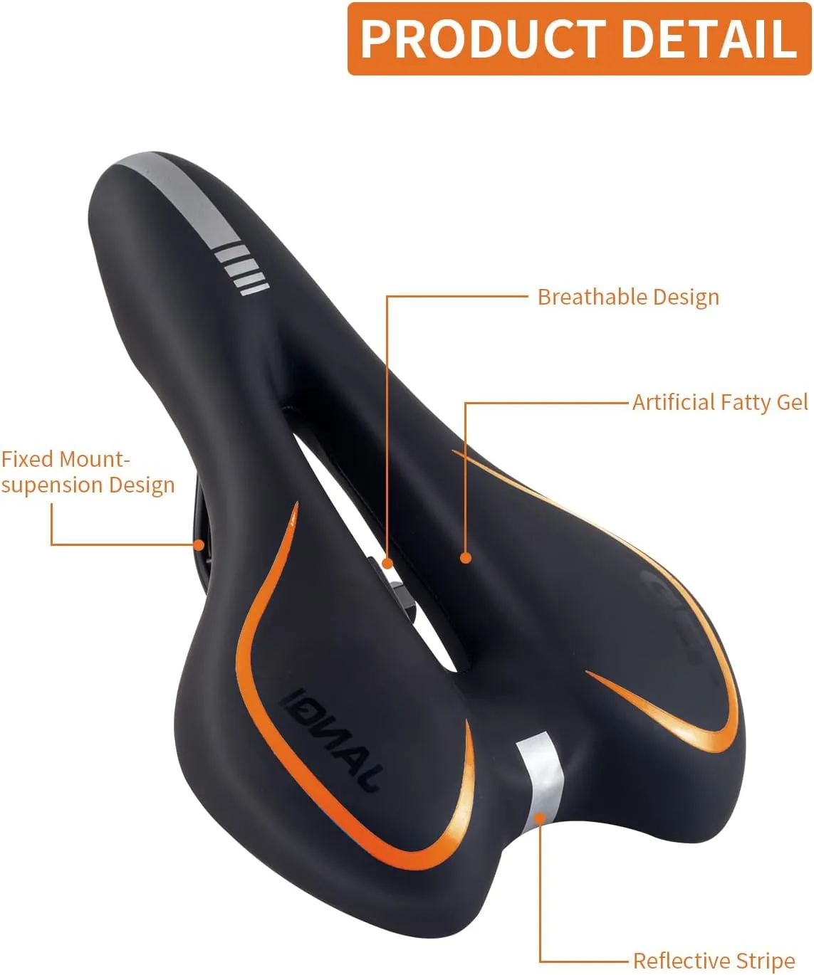 MSDADA Gel Bike Seat Bicycle Saddle for Men & Women, Waterproof Bicycle Seat Comfortable Soft Cushion