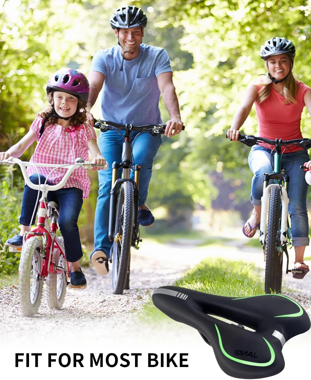MSDADA Gel Bike Seat Bicycle Saddle for Men & Women, Waterproof Bicycle Seat Comfortable Soft Cushion