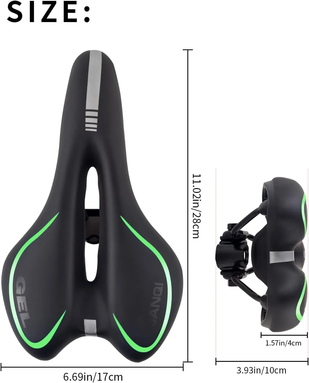 MSDADA Gel Bike Seat Bicycle Saddle for Men & Women, Waterproof Bicycle Seat Comfortable Soft Cushion