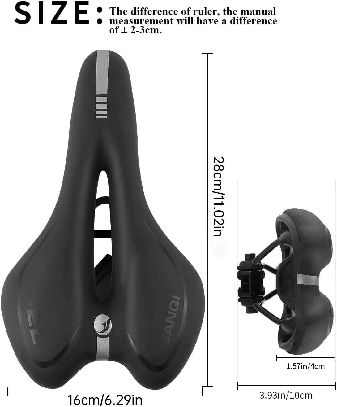 MSDADA Gel Bike Seat Bicycle Saddle for Men & Women, Waterproof Bicycle Seat Comfortable Soft Cushion