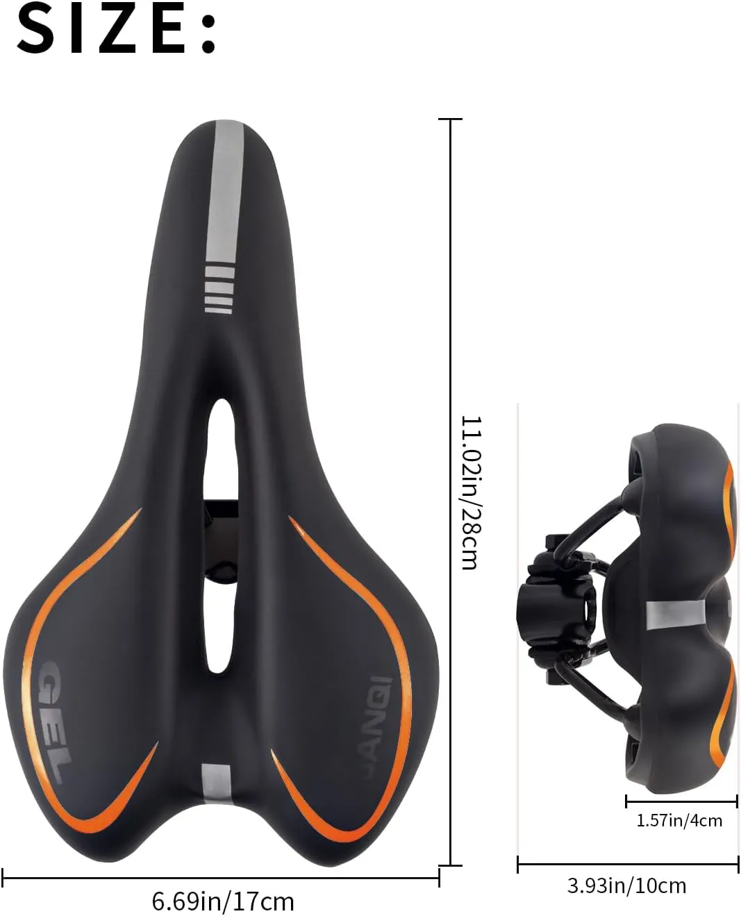 MSDADA Gel Bike Seat Bicycle Saddle for Men & Women, Waterproof Bicycle Seat Comfortable Soft Cushion