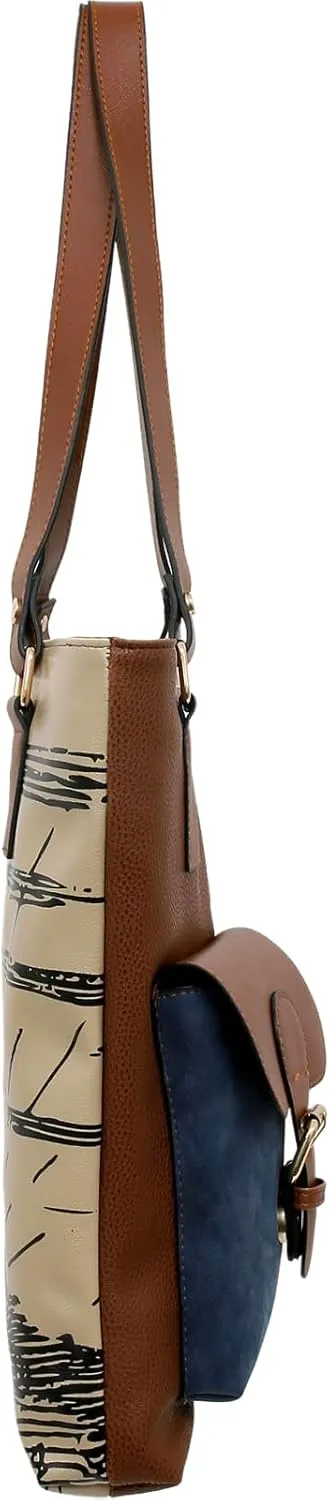 Multi Pocket Shoulder Bags for Women - Vegan Leather and Unique Design Handmade Womens Bags