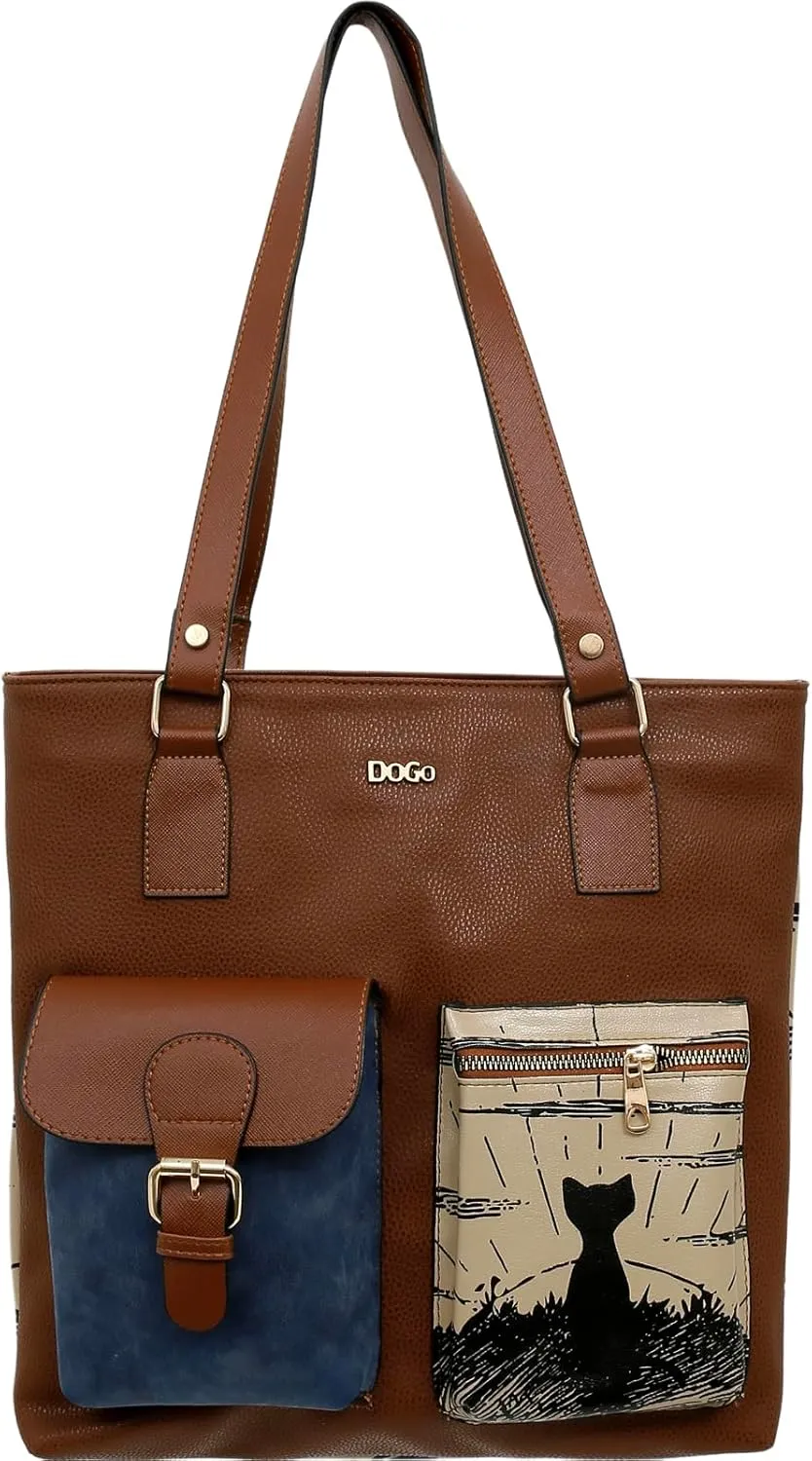 Multi Pocket Shoulder Bags for Women - Vegan Leather and Unique Design Handmade Womens Bags