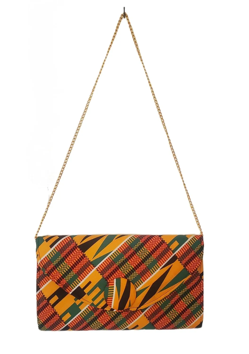 Multicolor African Clutch Purse - Handmade Kente Design - Tribal Inspired Bag Limited Edition.