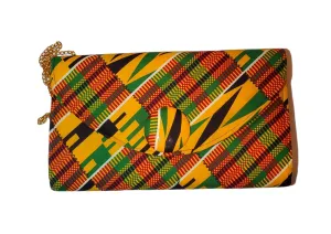 Multicolor African Clutch Purse - Handmade Kente Design - Tribal Inspired Bag Limited Edition.