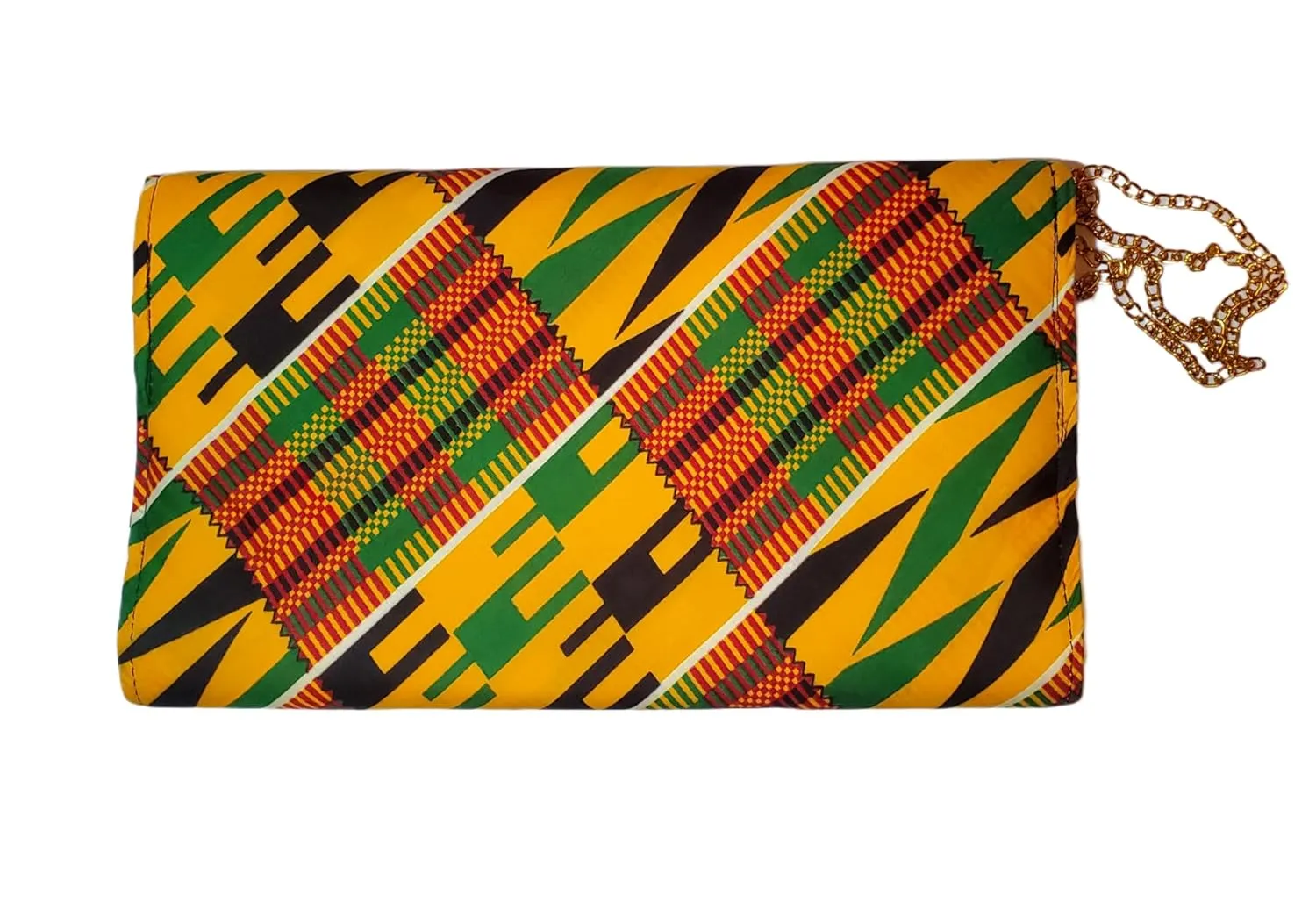 Multicolor African Clutch Purse - Handmade Kente Design - Tribal Inspired Bag Limited Edition.