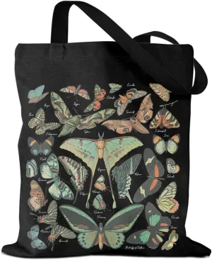 Mystic Sun and Moon Tote Bag Cottagecore Reusable Grocery Bags Sea Animals Western Cat Lover Gifts Weekender Bag