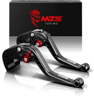 MZS Black Motorcycle Brake Clutch Levers Short CNC Compatible with GSF650 / GSX650F / Vstrom 1000 1050 / SV1000 SV1000S / TL1000R / GSF1200 / GSF1250 / GSX1250 / Hayabusa / GSX1400