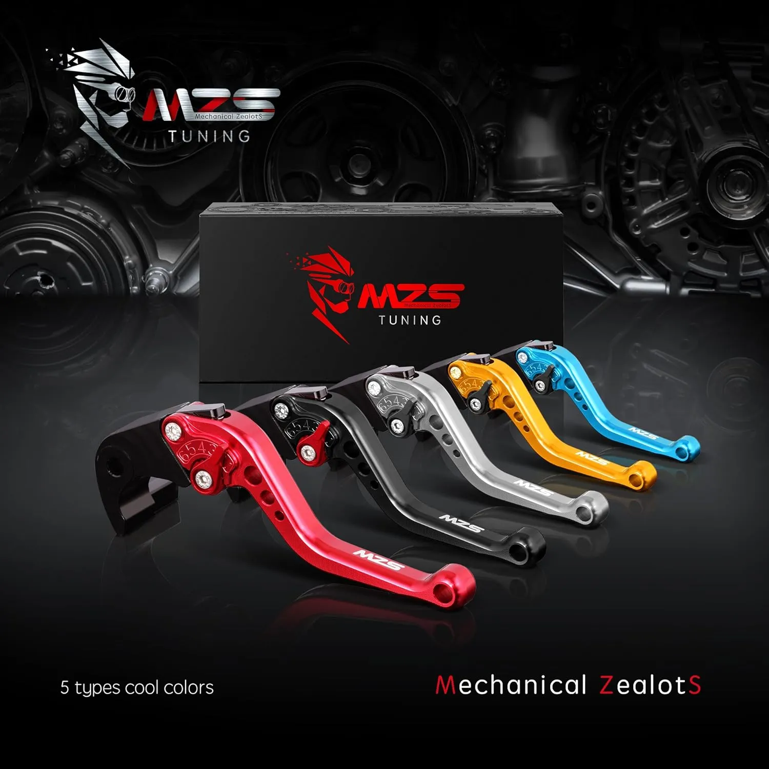 MZS Black Motorcycle Brake Clutch Levers Short CNC Compatible with GSF650 / GSX650F / Vstrom 1000 1050 / SV1000 SV1000S / TL1000R / GSF1200 / GSF1250 / GSX1250 / Hayabusa / GSX1400