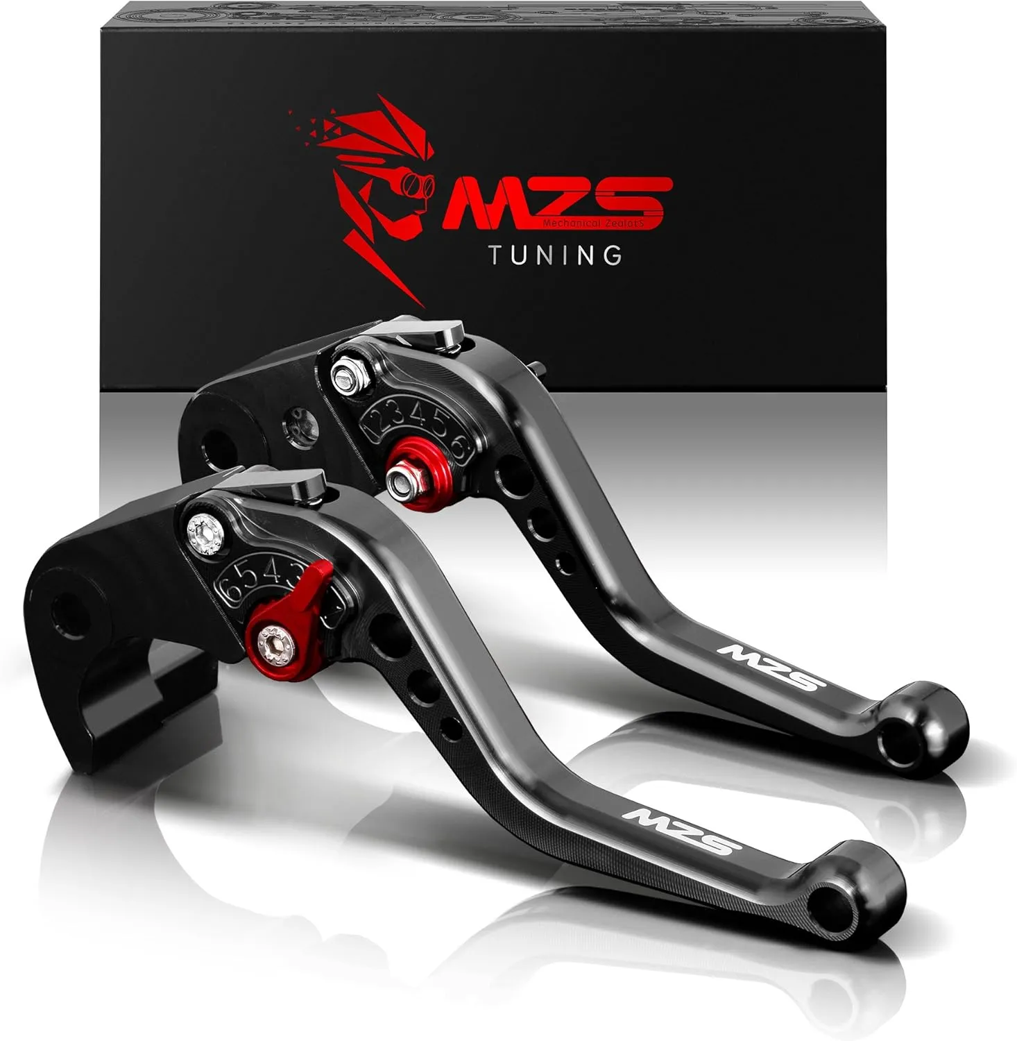 MZS Black Motorcycle Brake Clutch Levers Short CNC Compatible with GSF650 / GSX650F / Vstrom 1000 1050 / SV1000 SV1000S / TL1000R / GSF1200 / GSF1250 / GSX1250 / Hayabusa / GSX1400