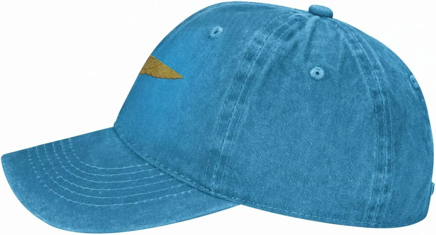 Naval Aviator Pilot Wings Vintage Wash Denim Baseball Cap